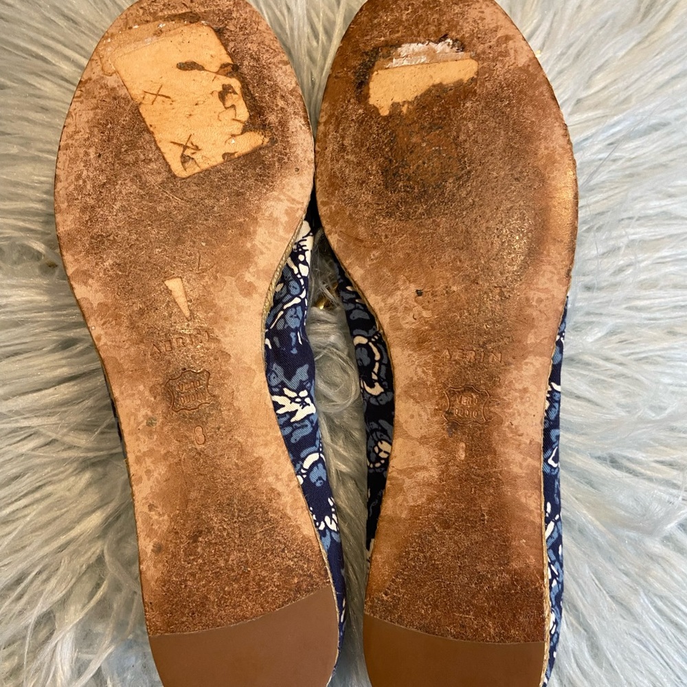 AERIN Zahara Blue Batik Espadrille Ballet Flats - Picture 15 of 15